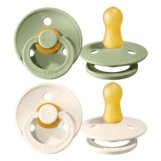 Bibs 2 Fopspeen Duo Sage Ivory