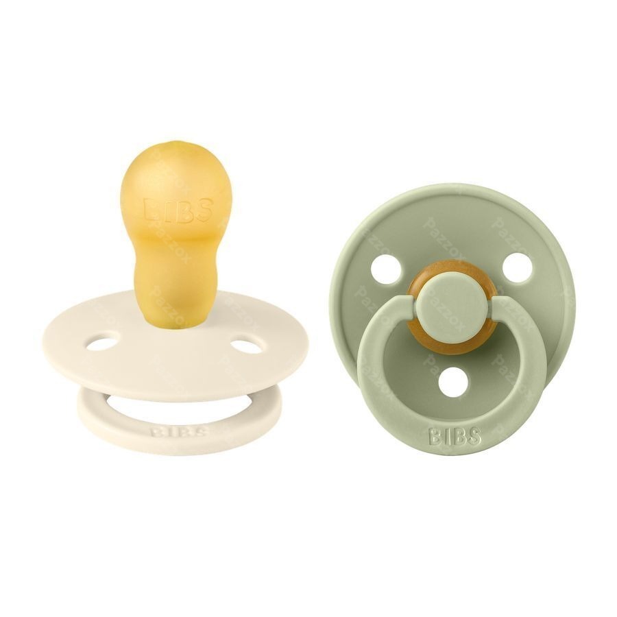 Bibs 3 Fopspeen Duo Sage Ivory