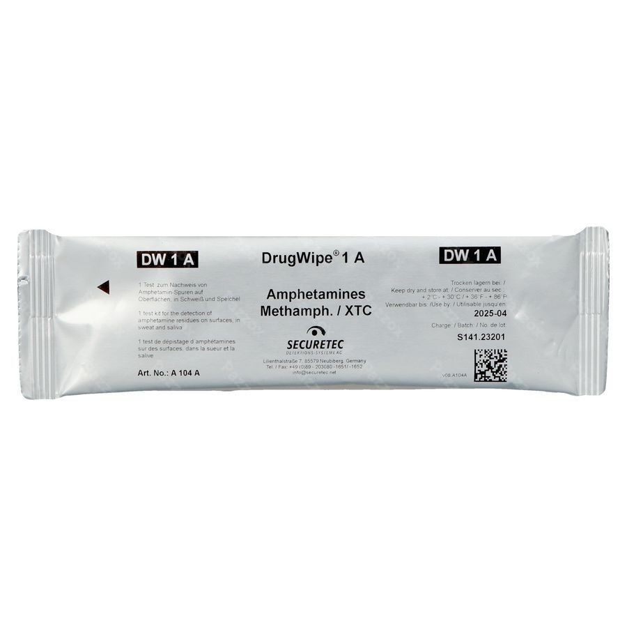 Drugwipe 1a Speeksel/oppervlak/zweettest Amp/mamp