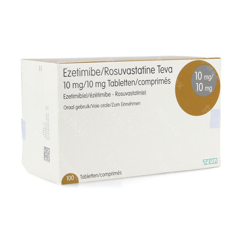 Ezetimibe Rosuvastatine Teva 10mg/10mg Comp 100