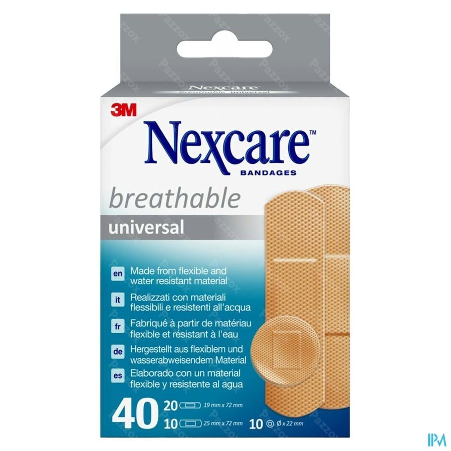 Nexcare 3m Breathable Univer. Strips 40 N0340as