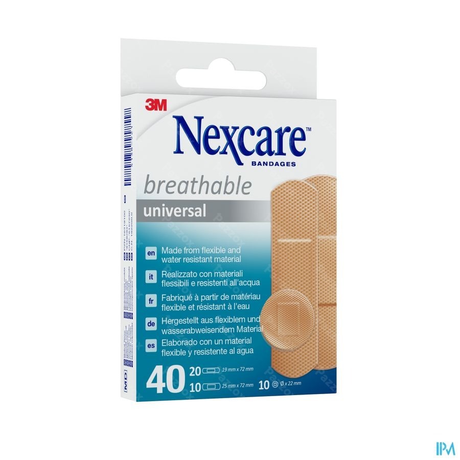 Nexcare 3m Breathable Univer. Strips 40 N0340as