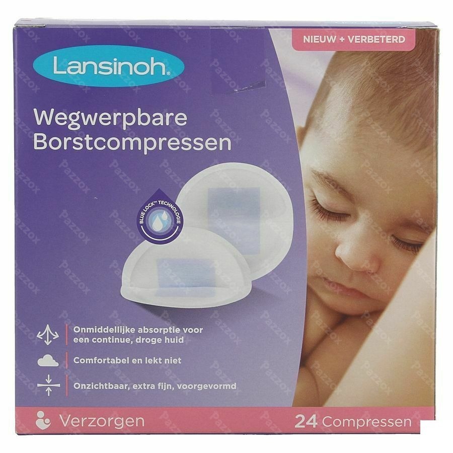 Lansinoh Wegwerpbare Borstkompressen 24 Stuks