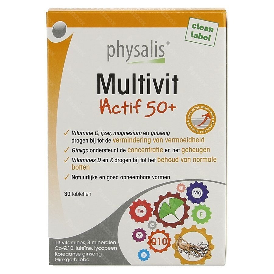 Physalis Multivit Actif 50+ Comp 30