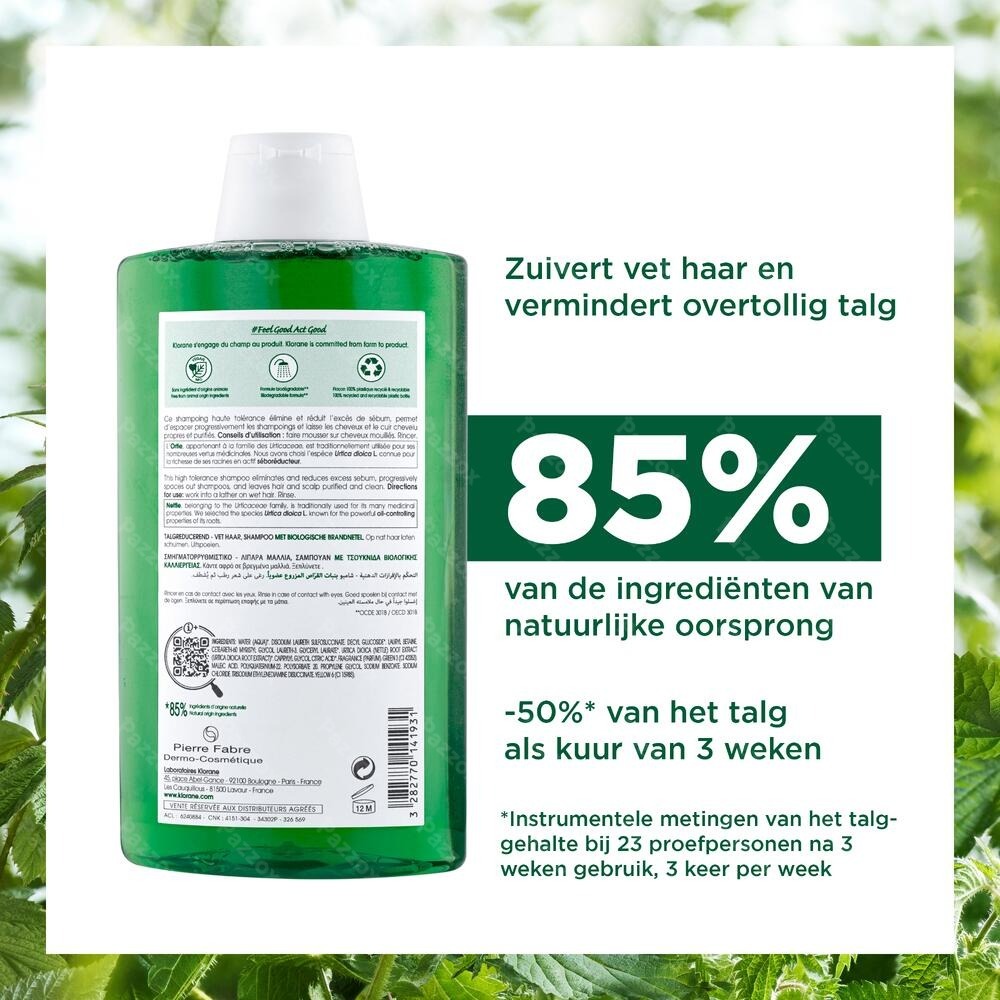 Klorane Capil. Sh Brandnetel 400ml Nf