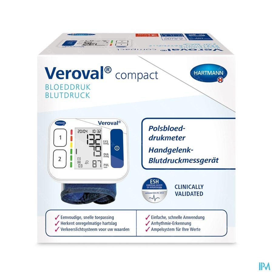 Hartmann Veroval Compact Pols Bloeddrukmeter