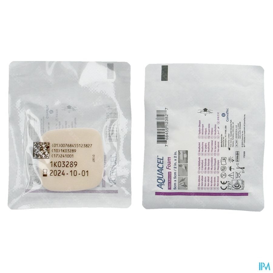 Aquacel Foam Non Adhesief 5x5cm 10