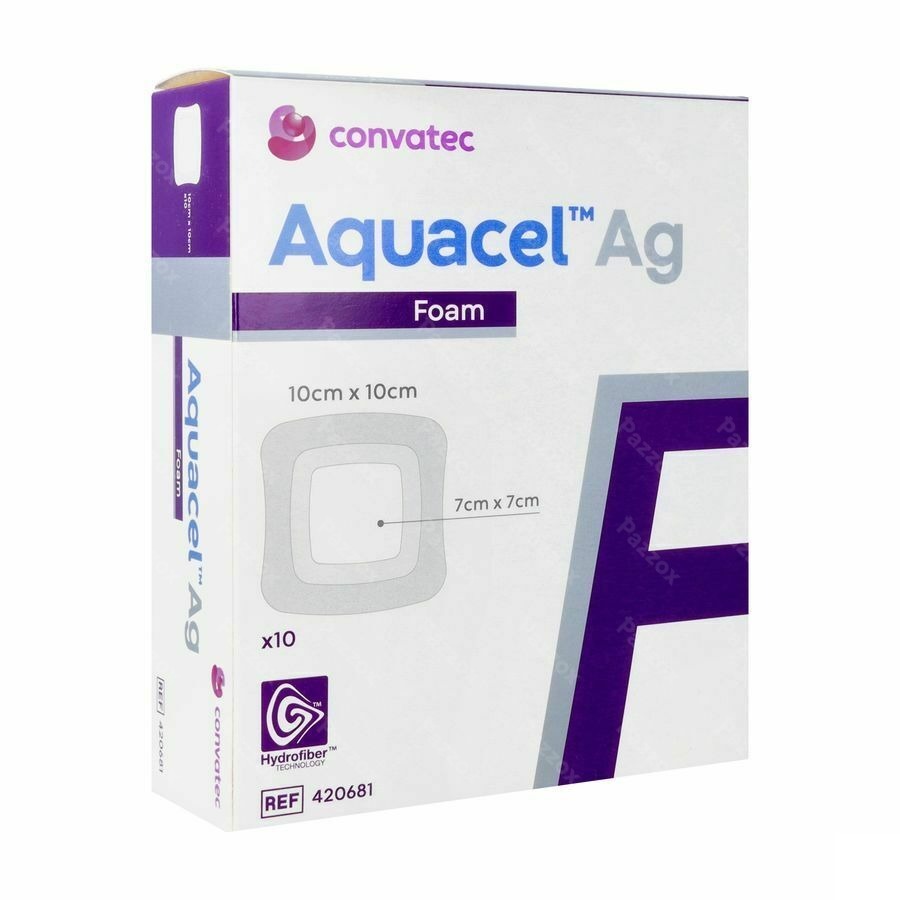 Aquacel Ag Foam Adhesief 10x10cm 10