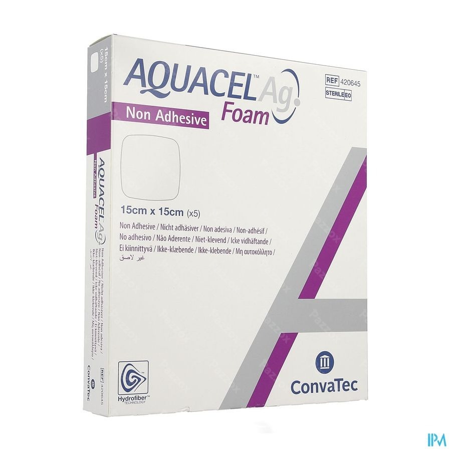 Aquacel Ag Foam Non Adhesief 15x15cm 5