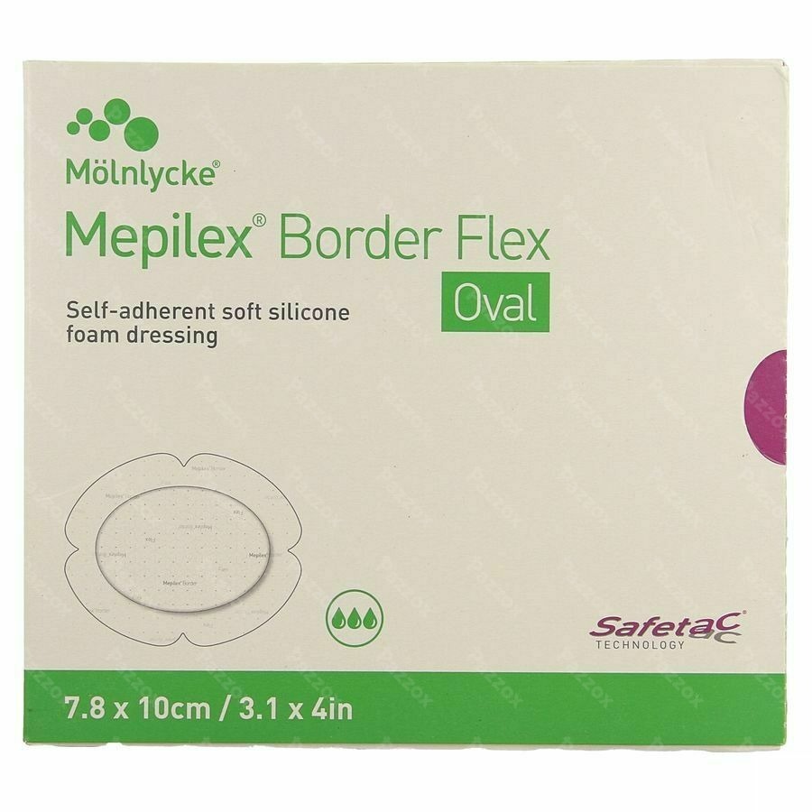 Mepilex Border Flex Oval Verb 7,8x10cm 5 583500