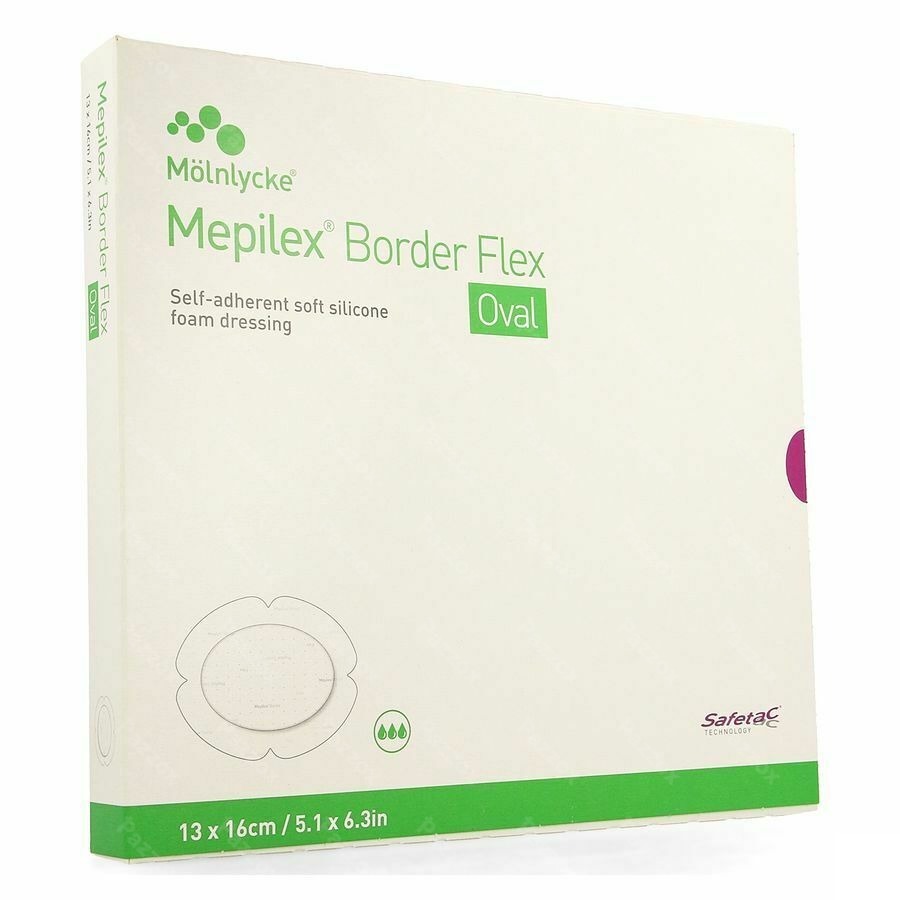 Mepilex Border Flex Oval Verb 13x16cm 5 583300