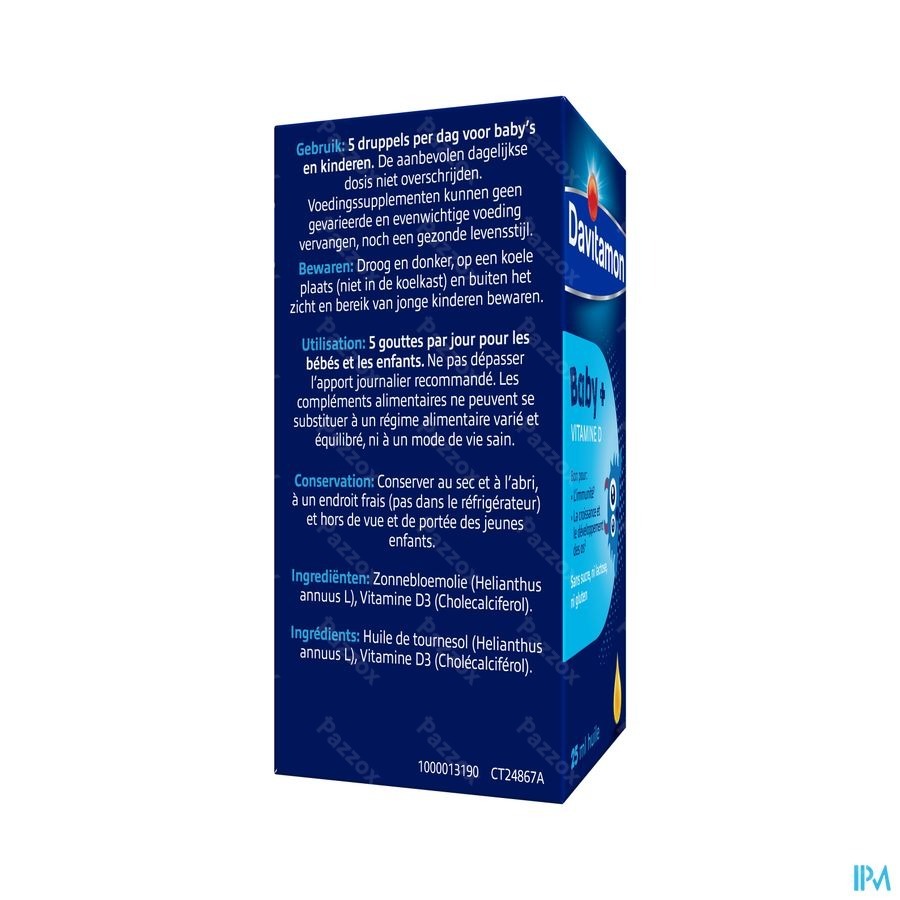 Davitamon Baby Vitamine D Olie Druppels 25ml