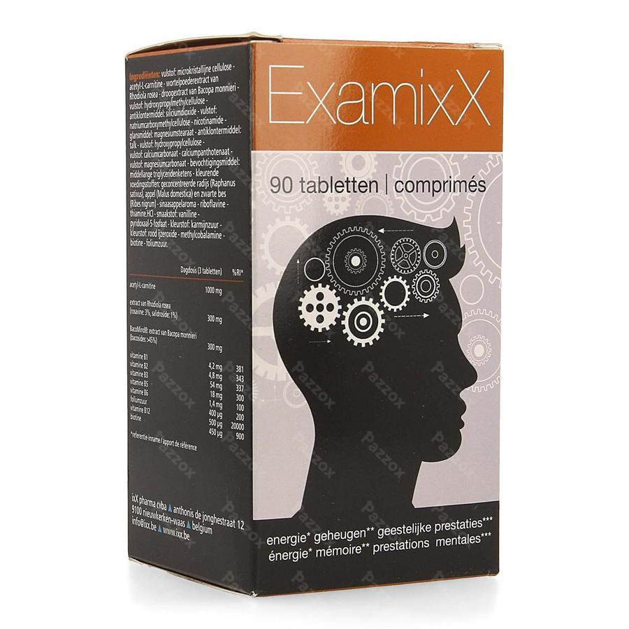 ExamixX Concentratie & Prestatie 90 Tabletten