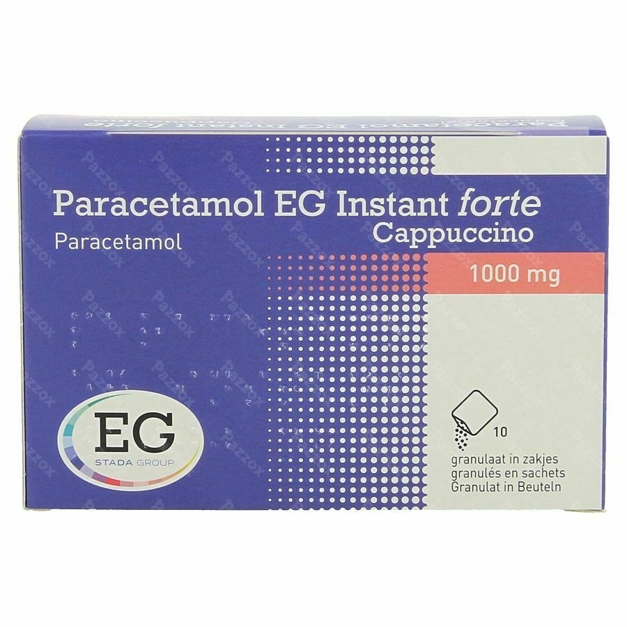 Paracetamol Eg Instant Forte Cappucino 1000mg 10 Zakjes