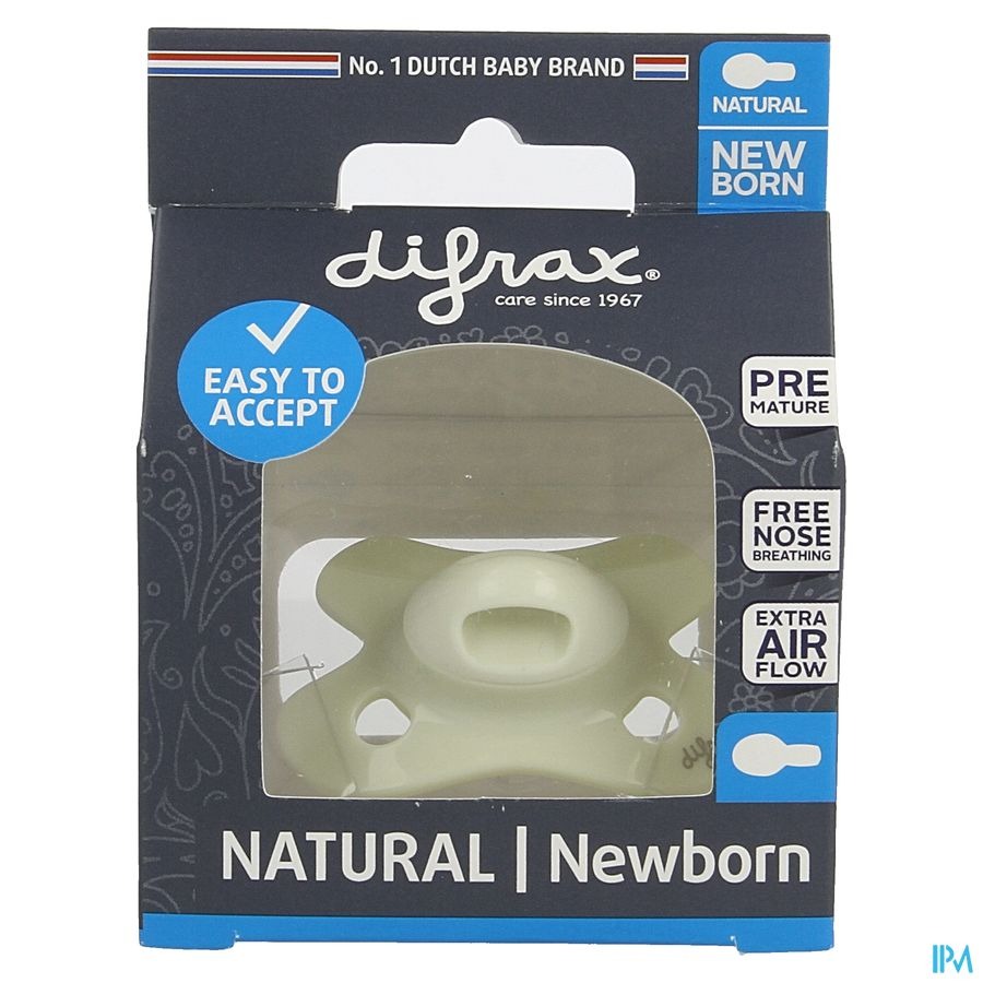 Difrax Fopspeen Natural Newborn Pure Popcorn