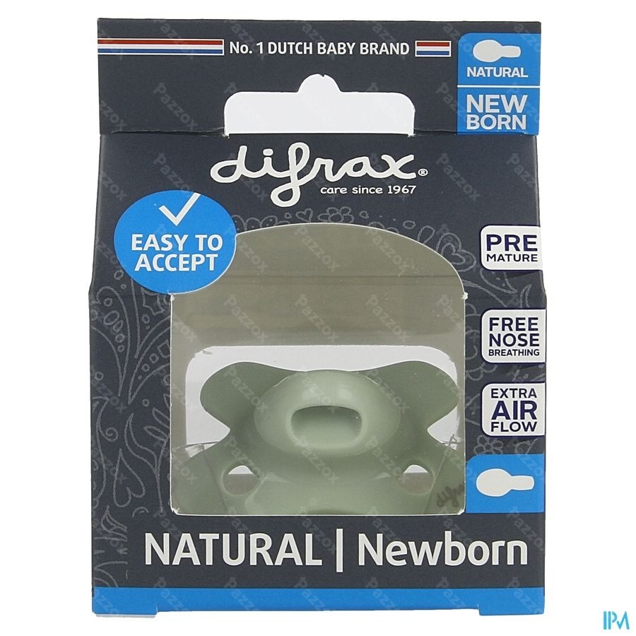 Difrax Fopspeen Natural Newborn Pure Pistache