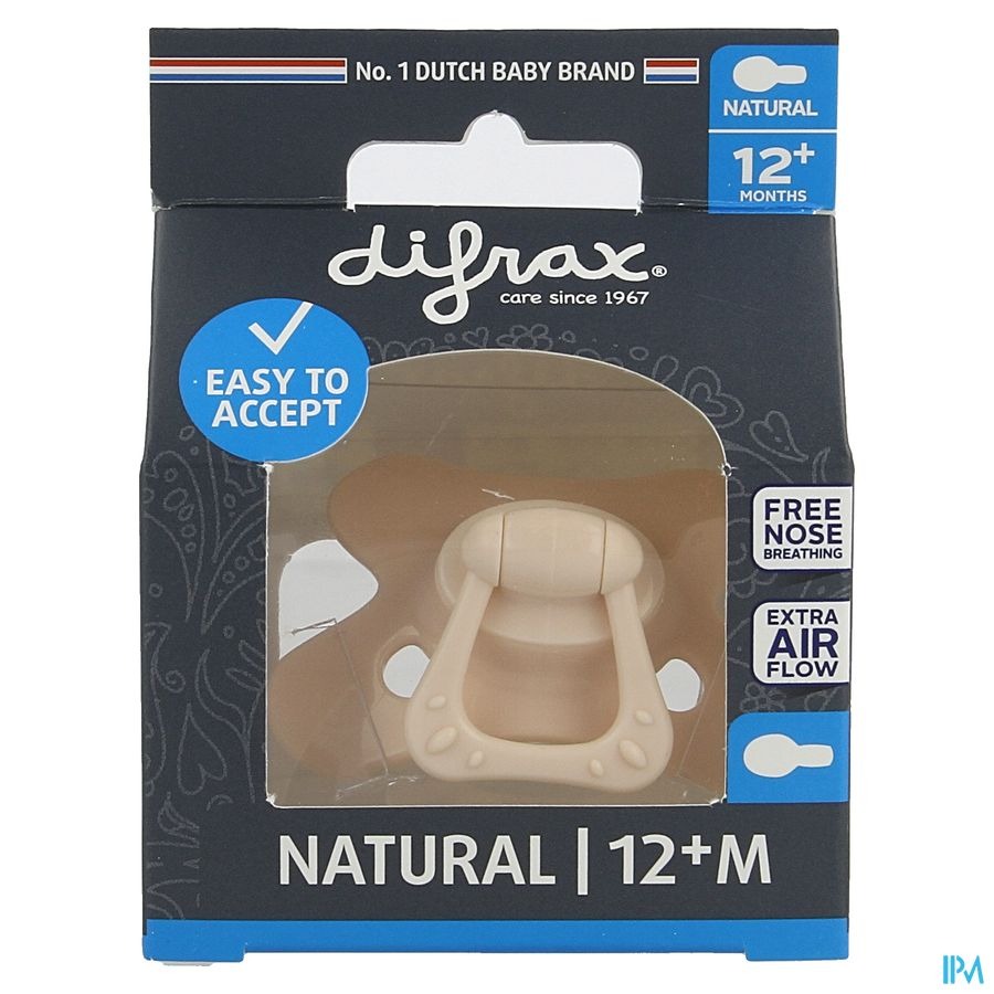 Difrax Fopspeen Natural 12m+ Pure Blossom