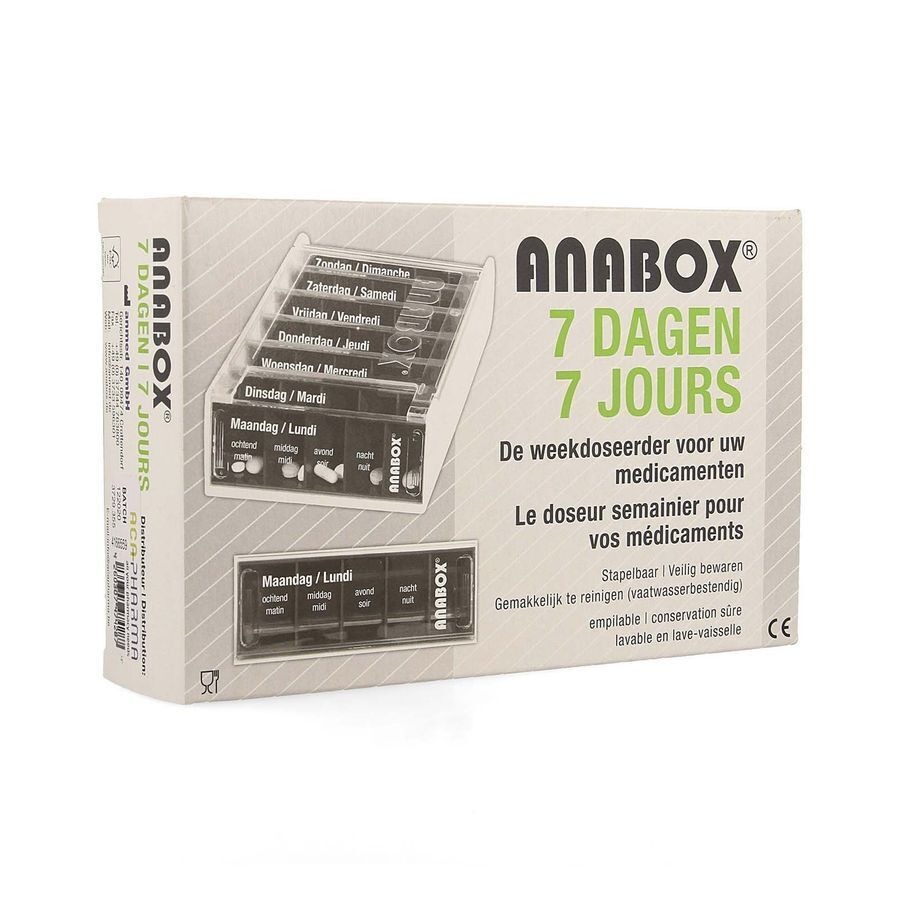 Anabox Pilbox 7 Dagen Wit Nl/fr