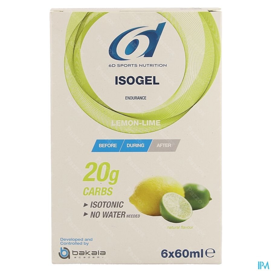 6d Sports Nutrition Isogel Citroen-Limoen 6x60ml