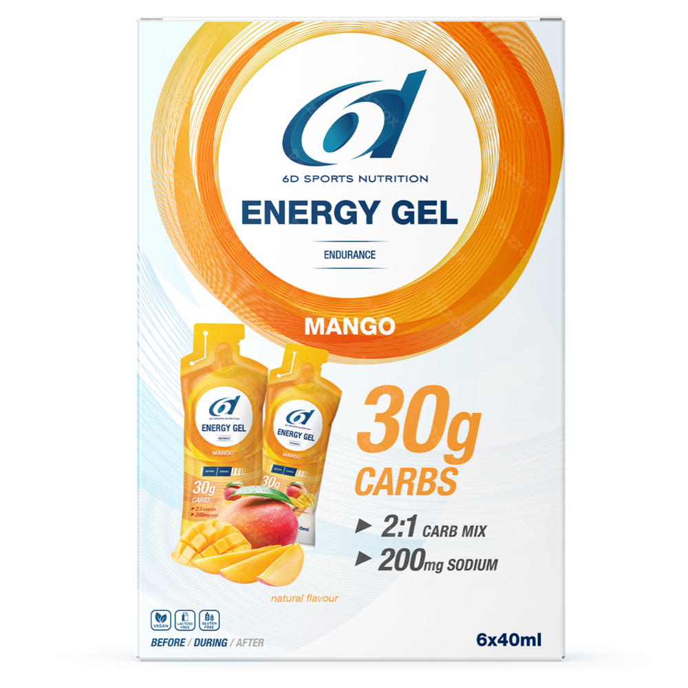 6d Sports Nutrition Energy Gel Mango 6x40ml