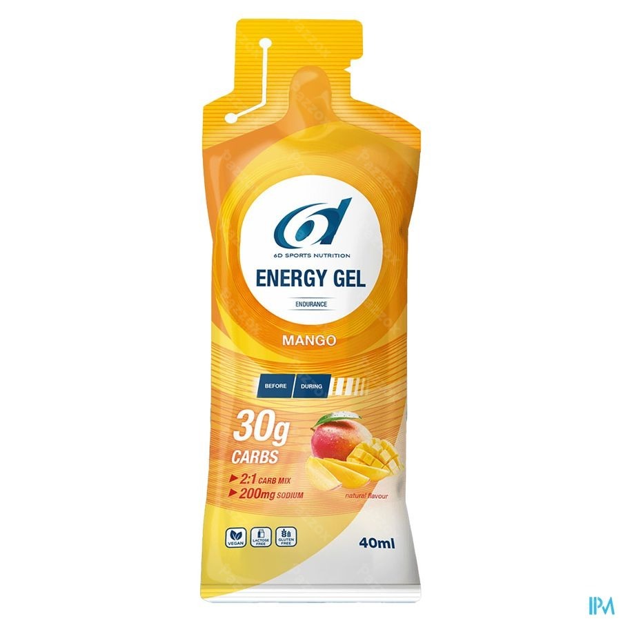 6d Sports Nutrition Energy Gel Mango 6x40ml