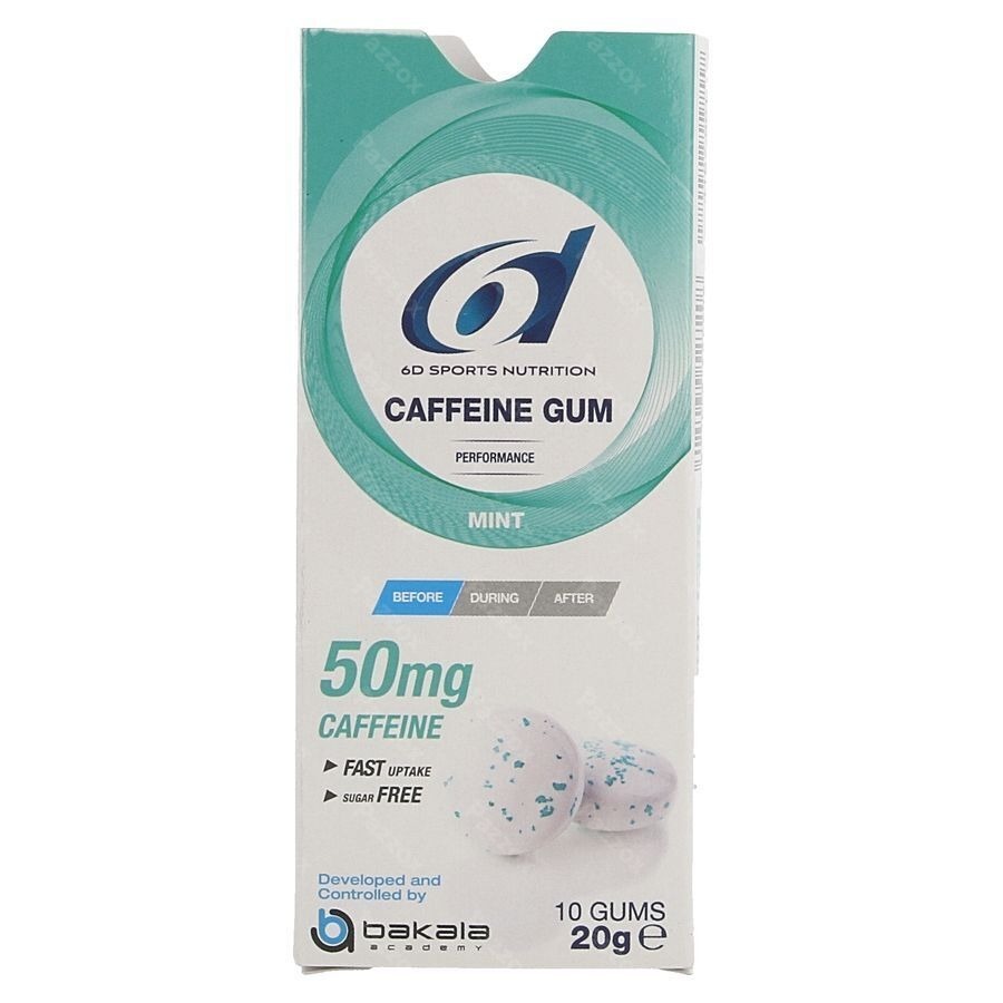 6d Sports Nutrition Caffeine Gum 10 Kauwgoms