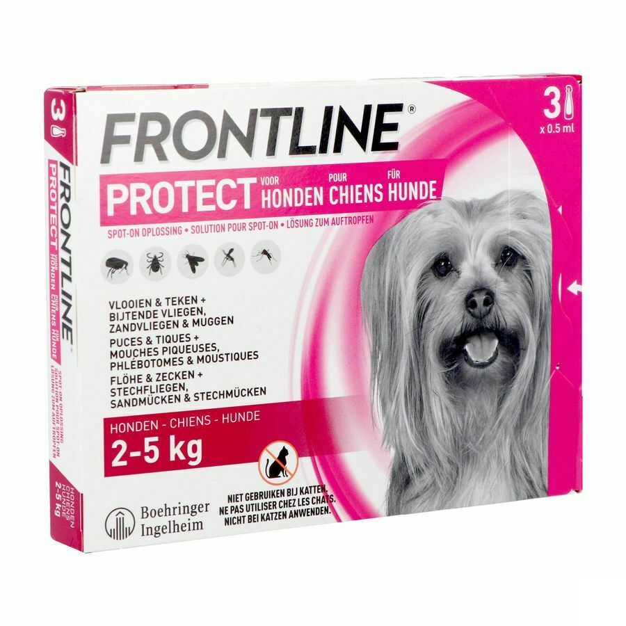 Frontline Protect Spot On Opl Hond 2-5kg Pipet 3