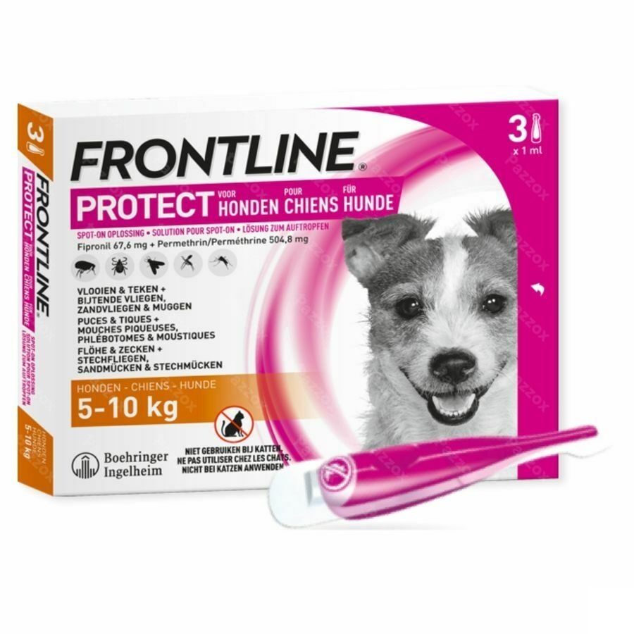 Dank u voor uw hulp Bekijk het internet Onvervangbaar Frontline Protect Spot On Opl Hond 5-10kg Pipet 3 kopen - Pazzox