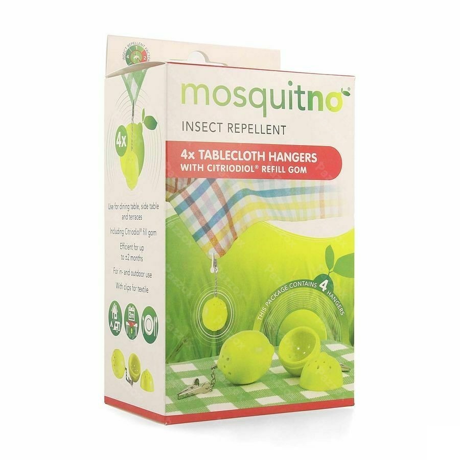 Mosquitno Tafelkleedhangers Citronella 4 Stuks