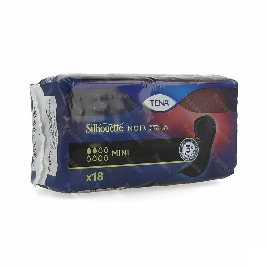 Tena Silhouette Mini Noir Pad 18