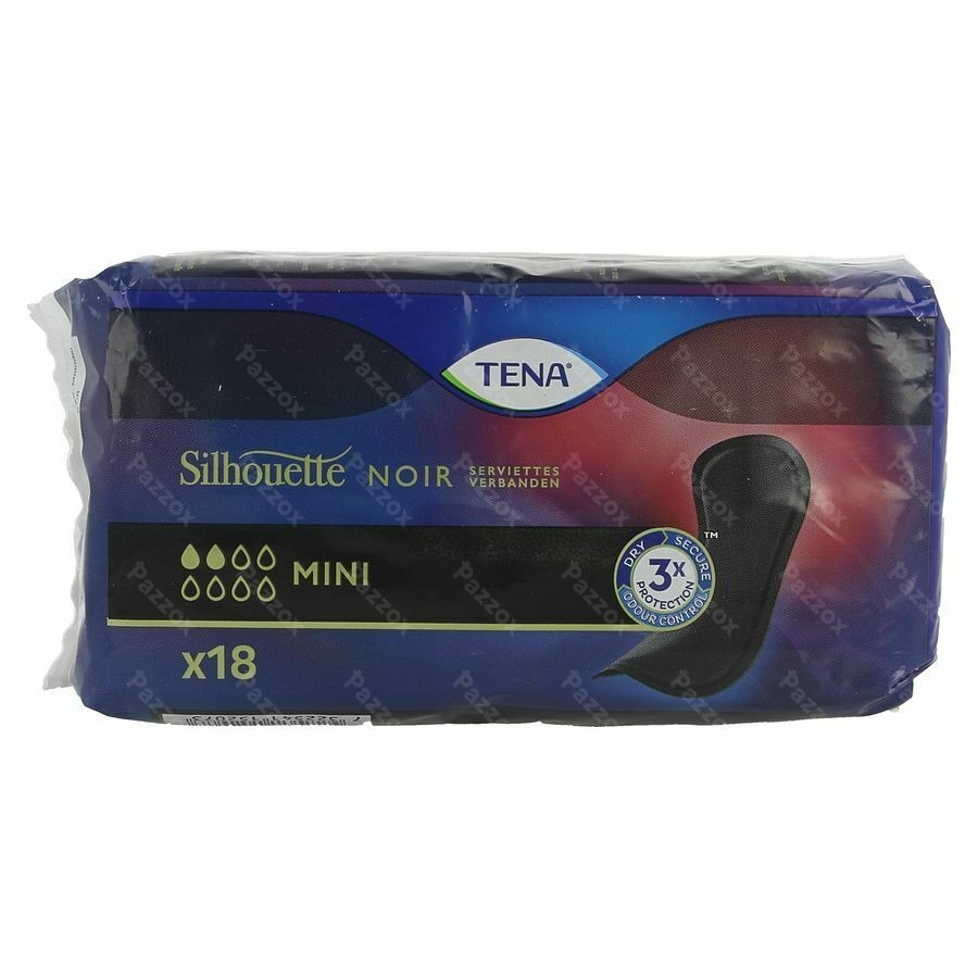 Tena Silhouette Mini Noir Pad 18