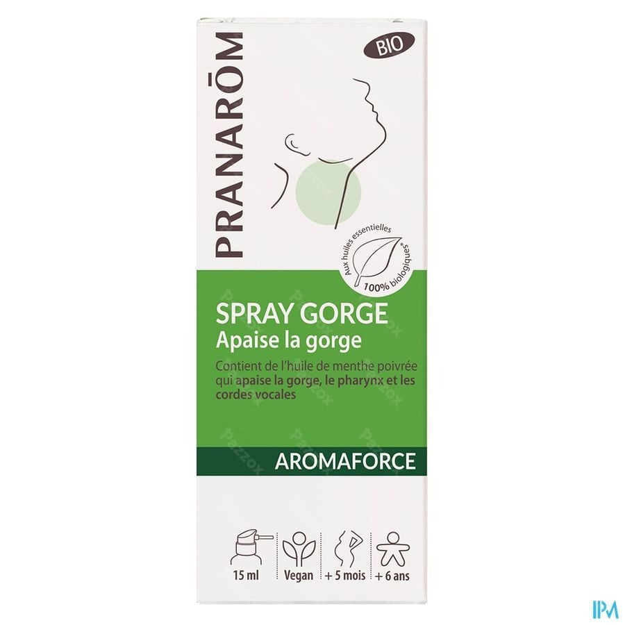 Pranarôm Verzachtende Keelspray Bio 15ml