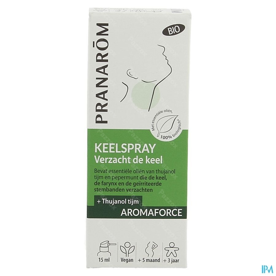 Pranarôm Verzachtende Keelspray Bio 15ml