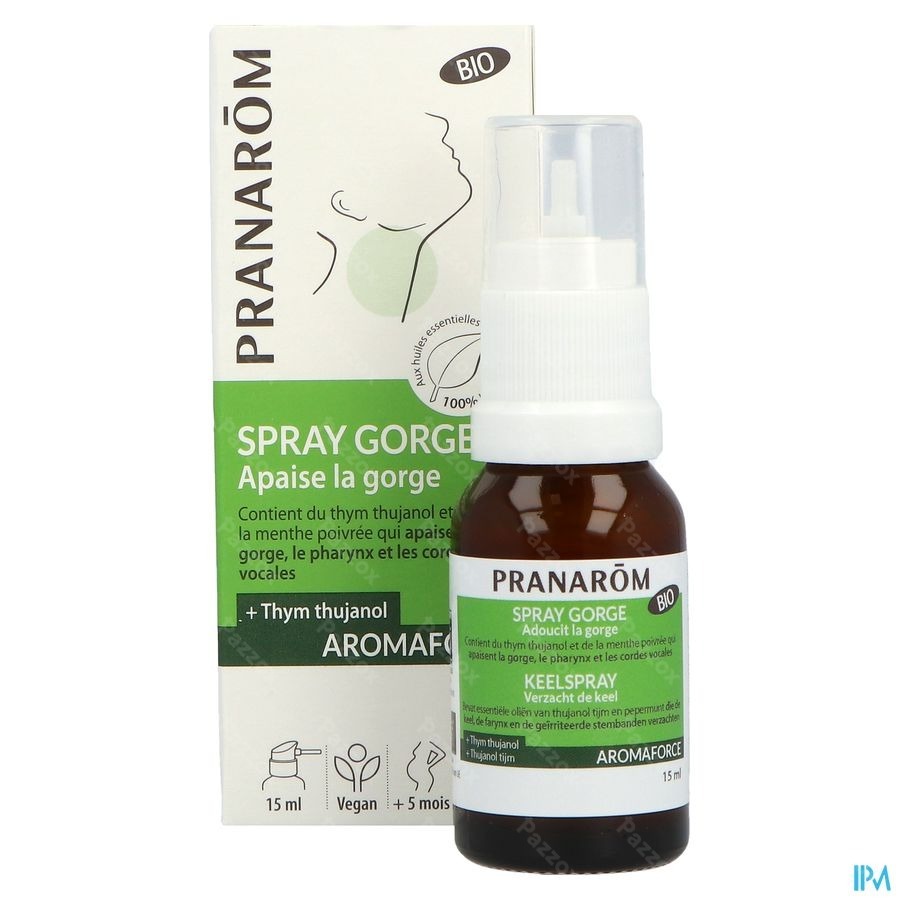 Pranarôm Verzachtende Keelspray Bio 15ml