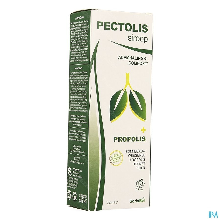 Soria Pectolis Zonder Suiker Siroop 200ml
