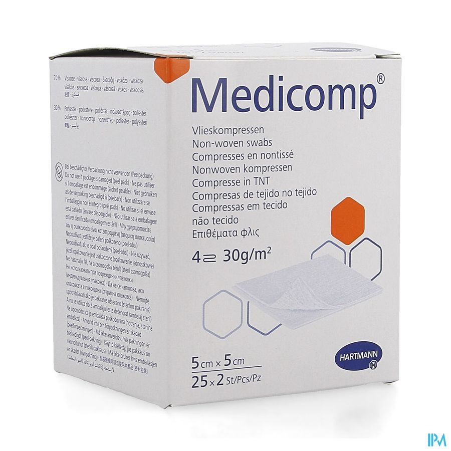 Medicomp Kp Ster 4l 5x5cm 30g 25x2