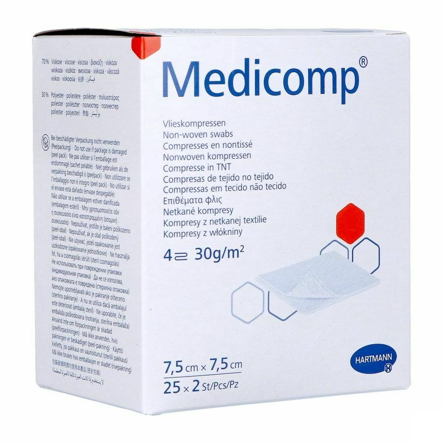 Medicomp Kp Ster 4l 7,5x7,5cm 30g 25x2