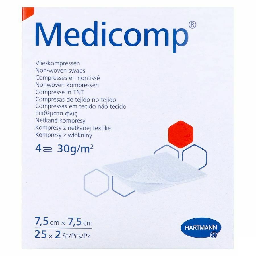 Medicomp Kp Ster 4l 7,5x7,5cm 30g 25x2