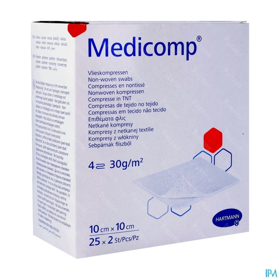 Medicomp Kp Ster 4l 10x10cm 30g 25x2