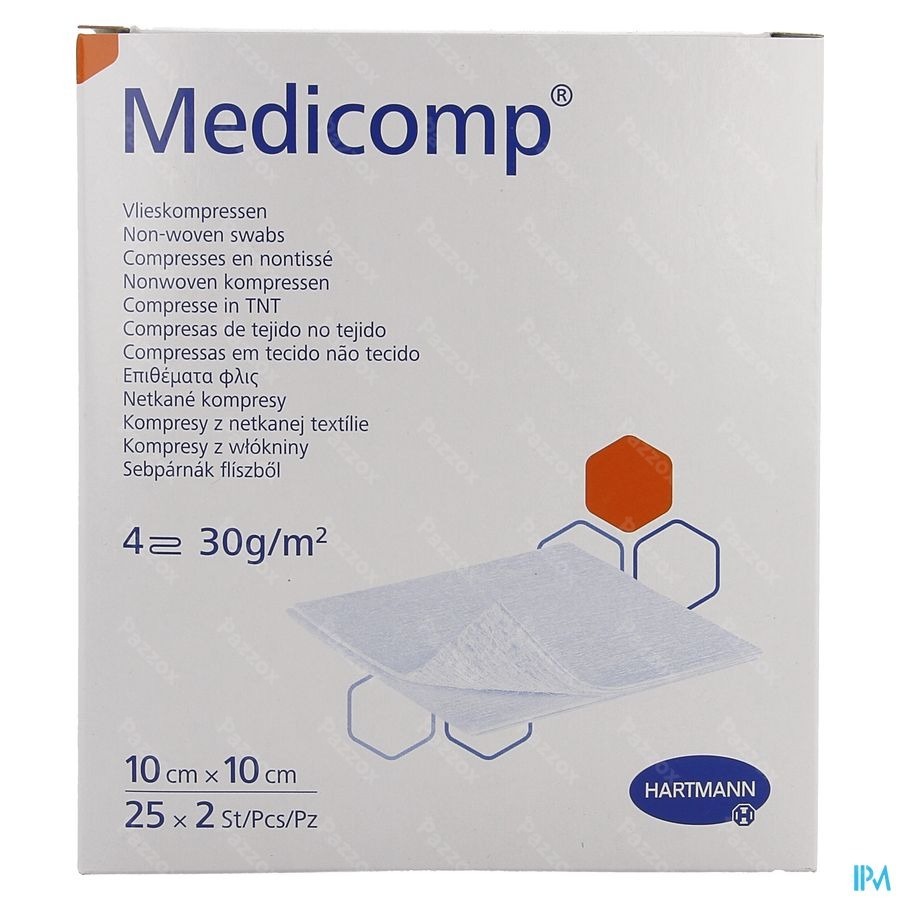 Medicomp Kp Ster 4l 10x10cm 30g 25x2