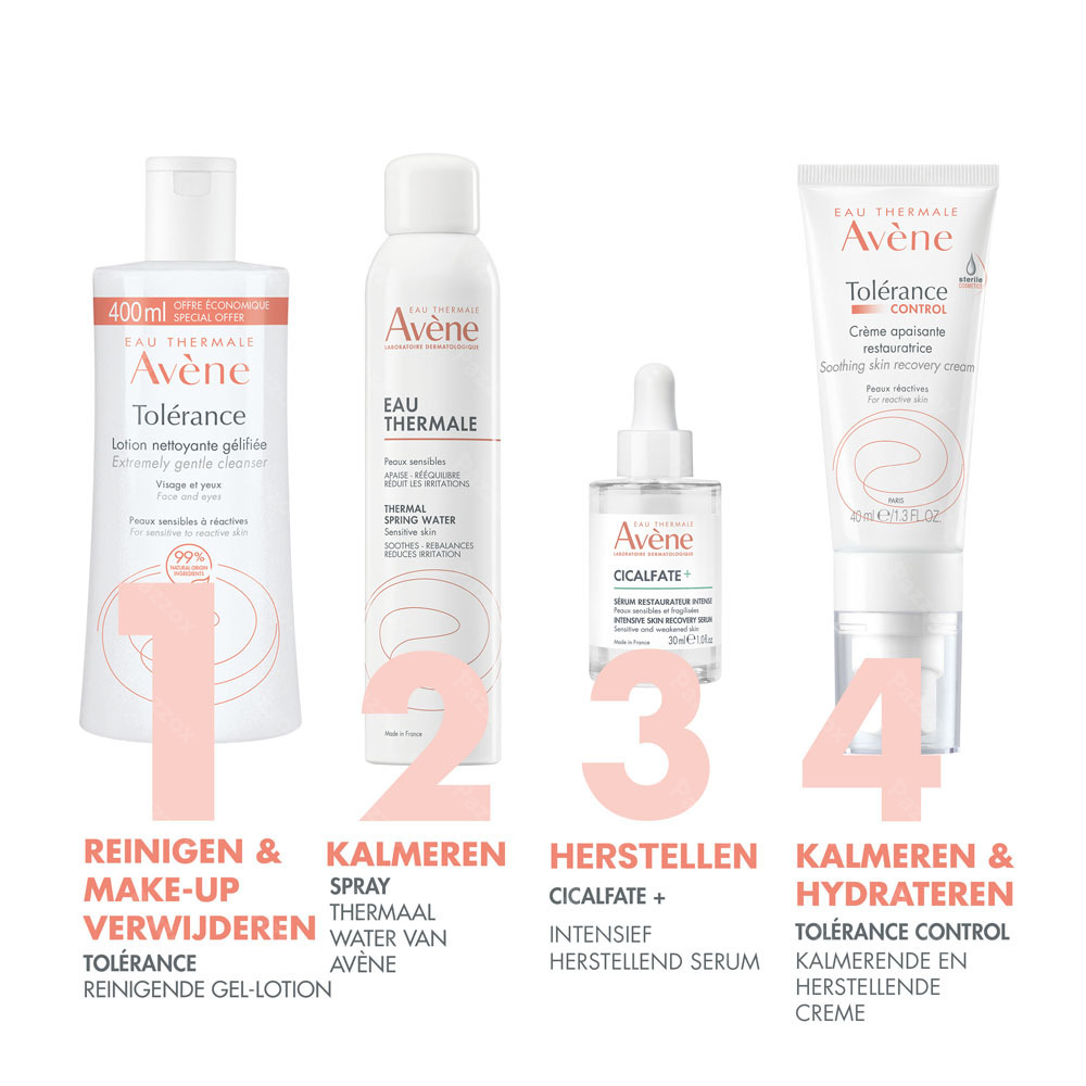 Avène Tolerance Reinigende gel-lotion, Reactieve huid, Gelaat & ogen 400ml