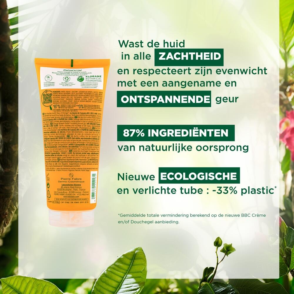 Klorane Lichaam Douchegel Oranjebloesem 200ml Nf