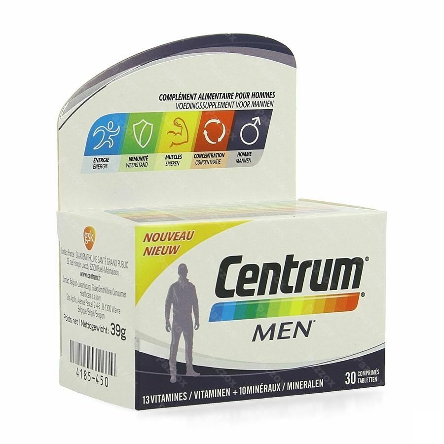 Centrum Men Multivoedingssupplement Mannen 30 Tabletten