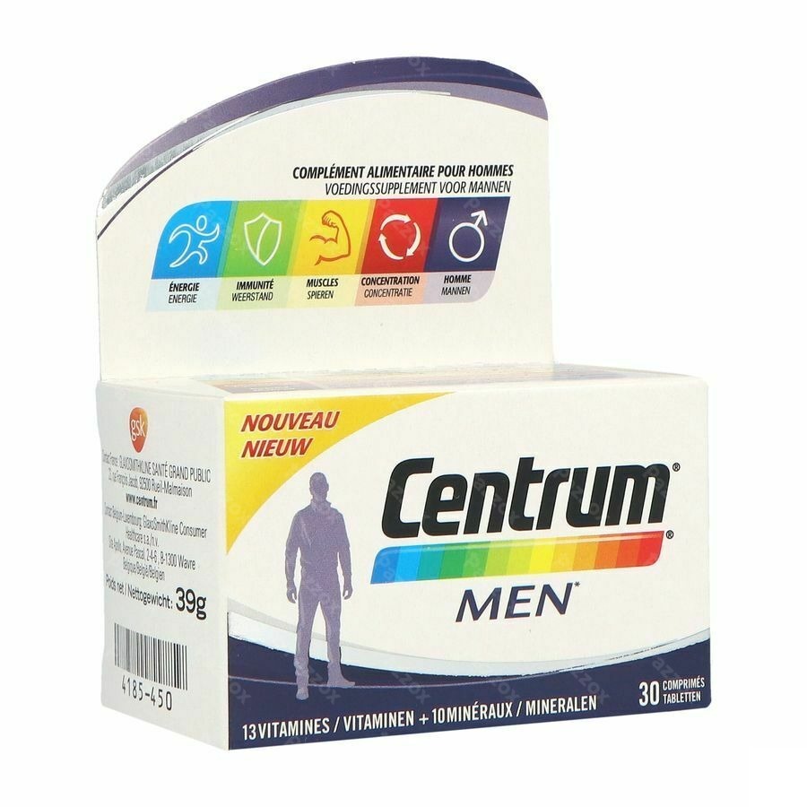 Centrum Men Multivoedingssupplement Mannen 30 Tabletten