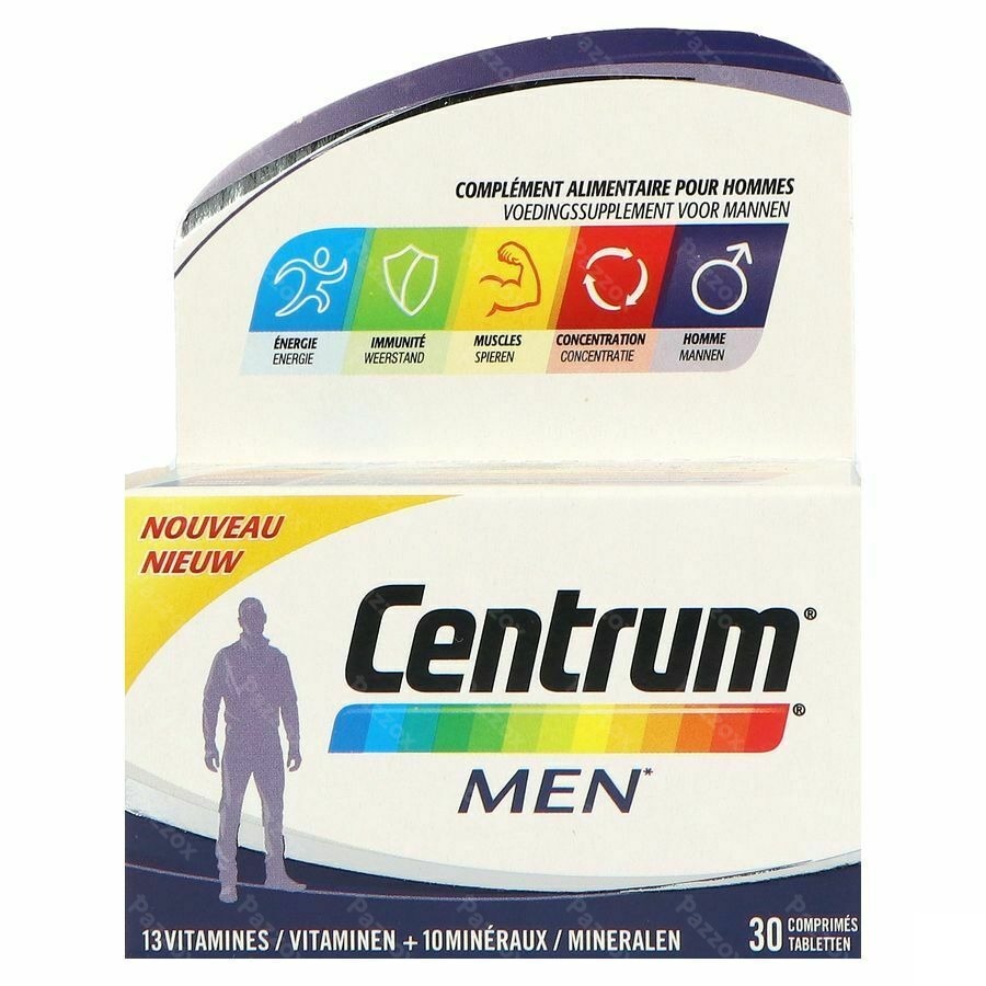 Centrum Men Multivoedingssupplement Mannen 30 Tabletten