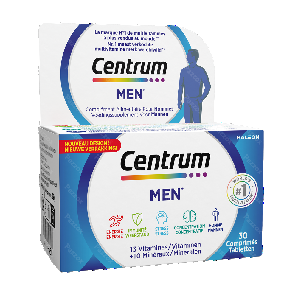 Centrum Men Multivoedingssupplement Mannen 30 Tabletten