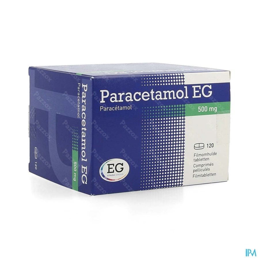 Paracetamol Eg 500mg 120 Filmomhulde tabletten