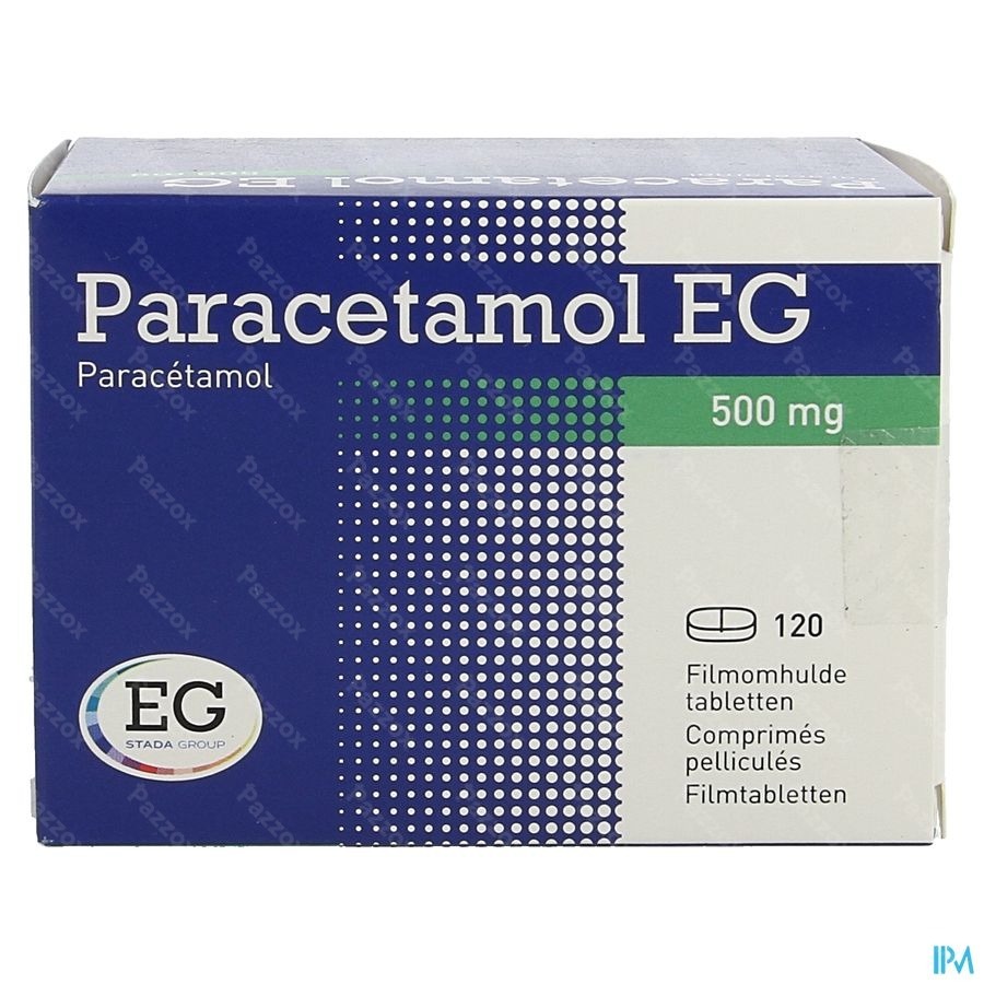 Paracetamol Eg 500mg 120 Filmomhulde tabletten