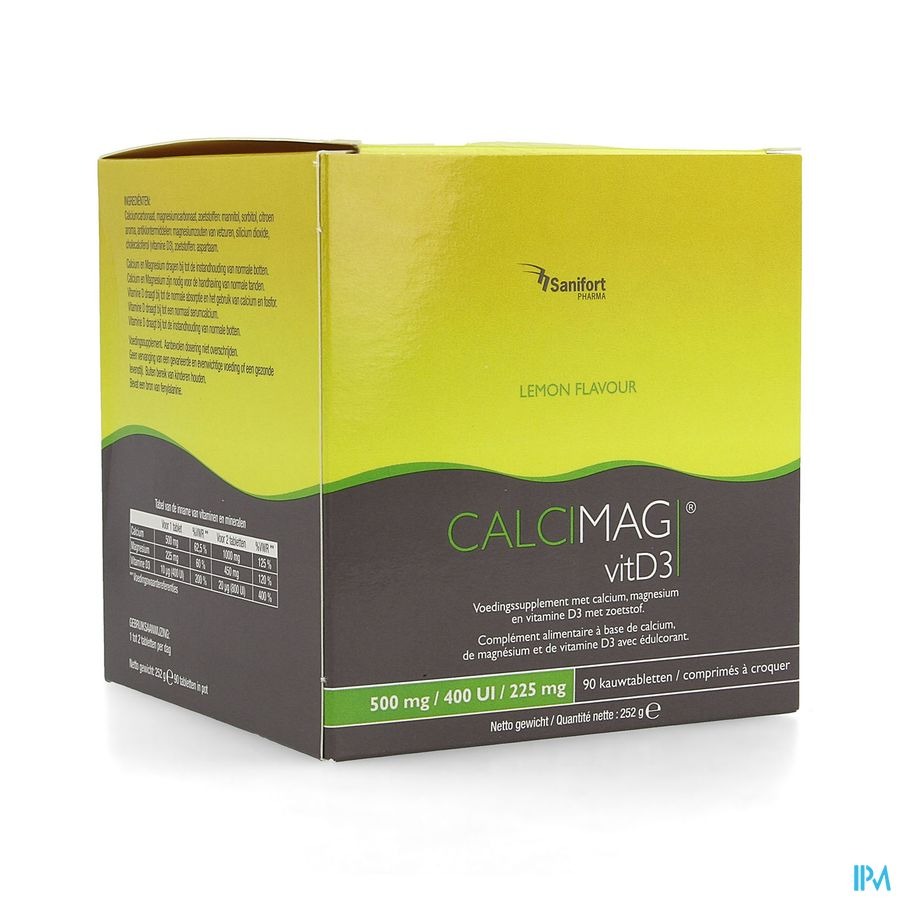 Calcimag Ca 500mg/d3 400ui/mg 225mg Lemon Comp 90