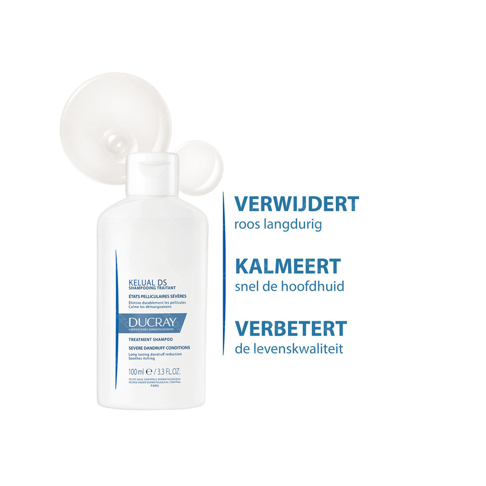 Ducray Kelual DS Hardnekkige Schilfers Shampoo Anti Roos 100ml